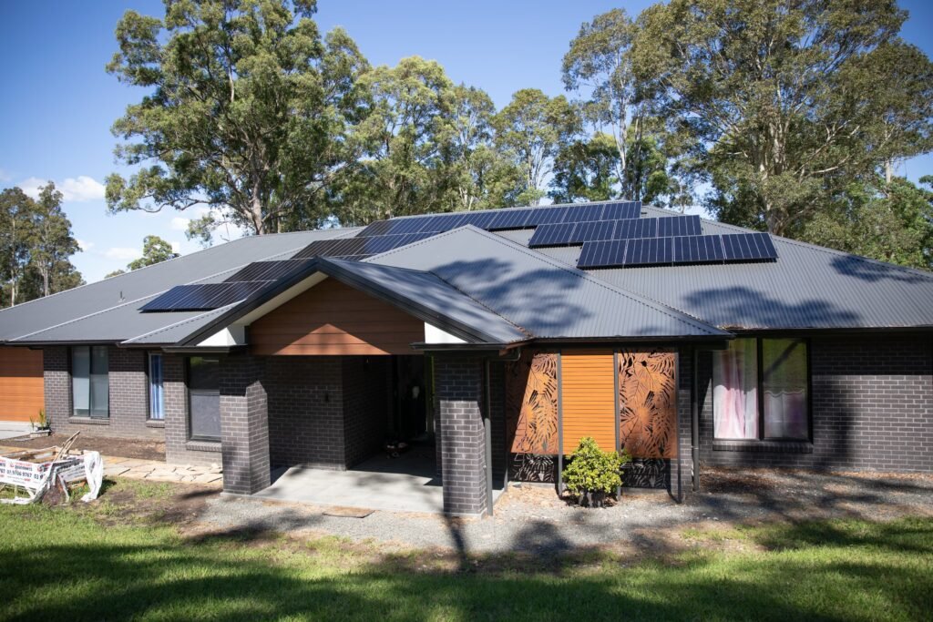 A finished array on a single-storey home set among gums, the Hunter Valley