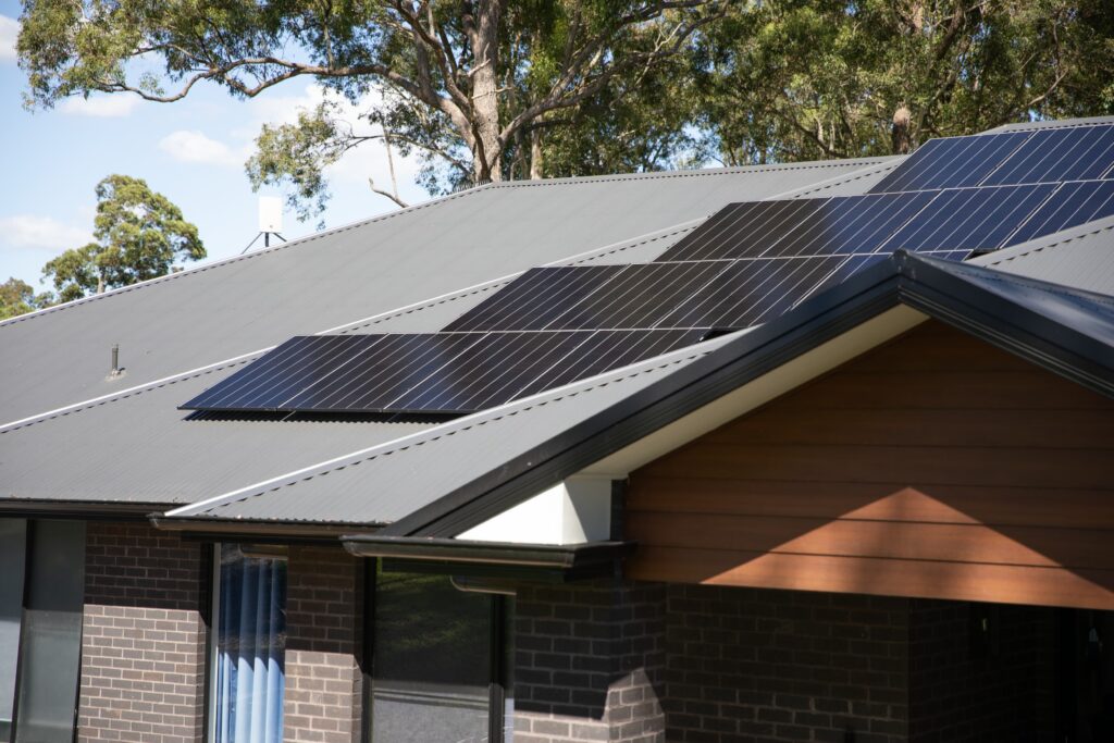A finished array on a low-set brick home, the Mid North Coast