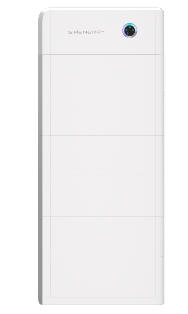 A tall, slim five-module Sigenergy battery stack